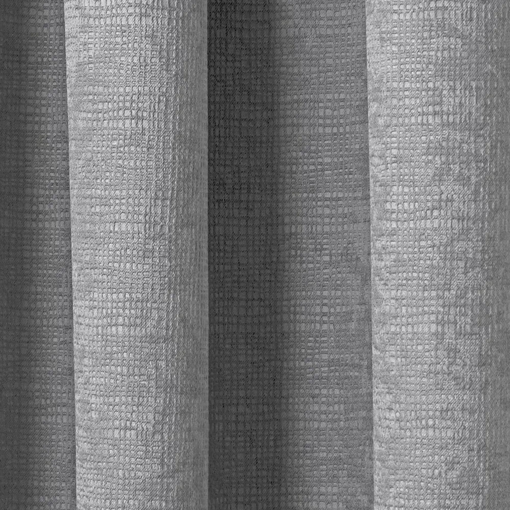 Matrix Thermal Pencil Pleat Curtains - Grey, Polyester