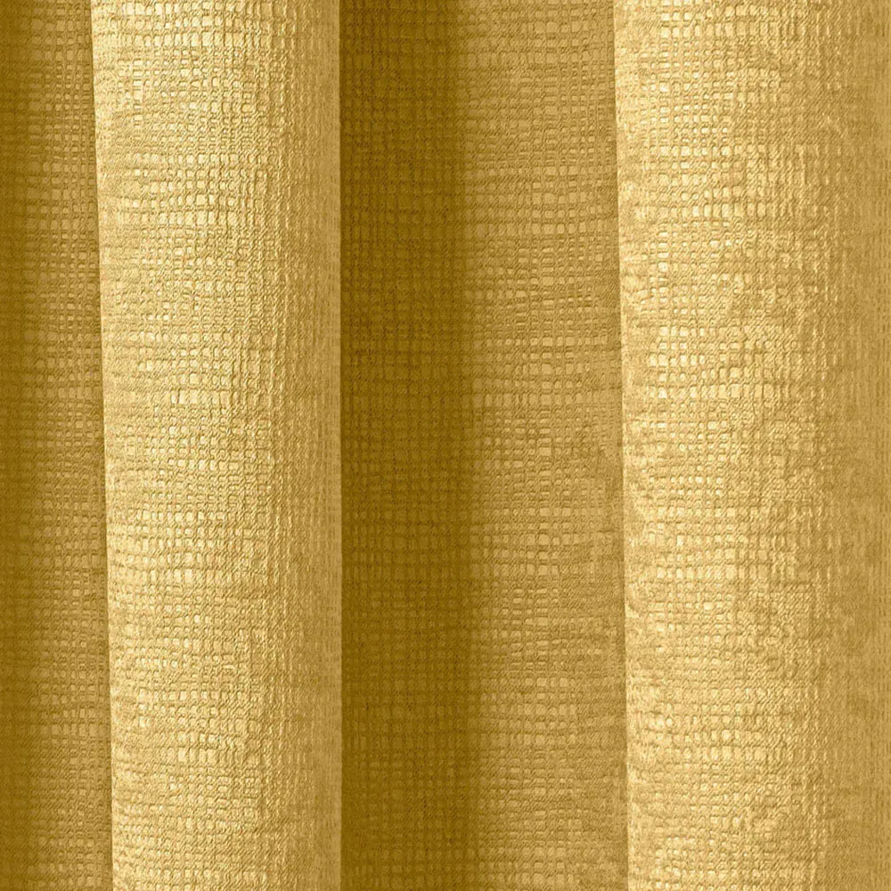 Matrix Thermal Pencil Pleat Curtains - Ochre, Polyester