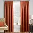 Matrix Thermal Pencil Pleat Curtains - Orange, Polyester