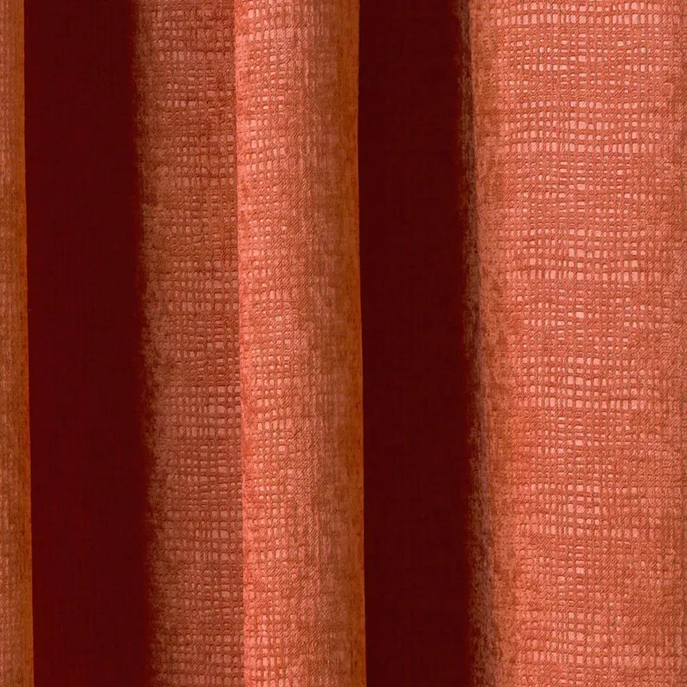 Matrix Thermal Pencil Pleat Curtains - Orange, Polyester