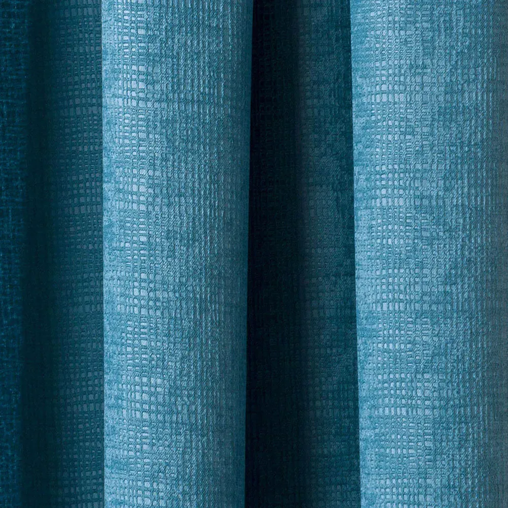 Matrix Thermal Pencil Pleat Curtains - Teal, Polyester