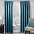 Matrix Thermal Pencil Pleat Curtains - Teal, Polyester