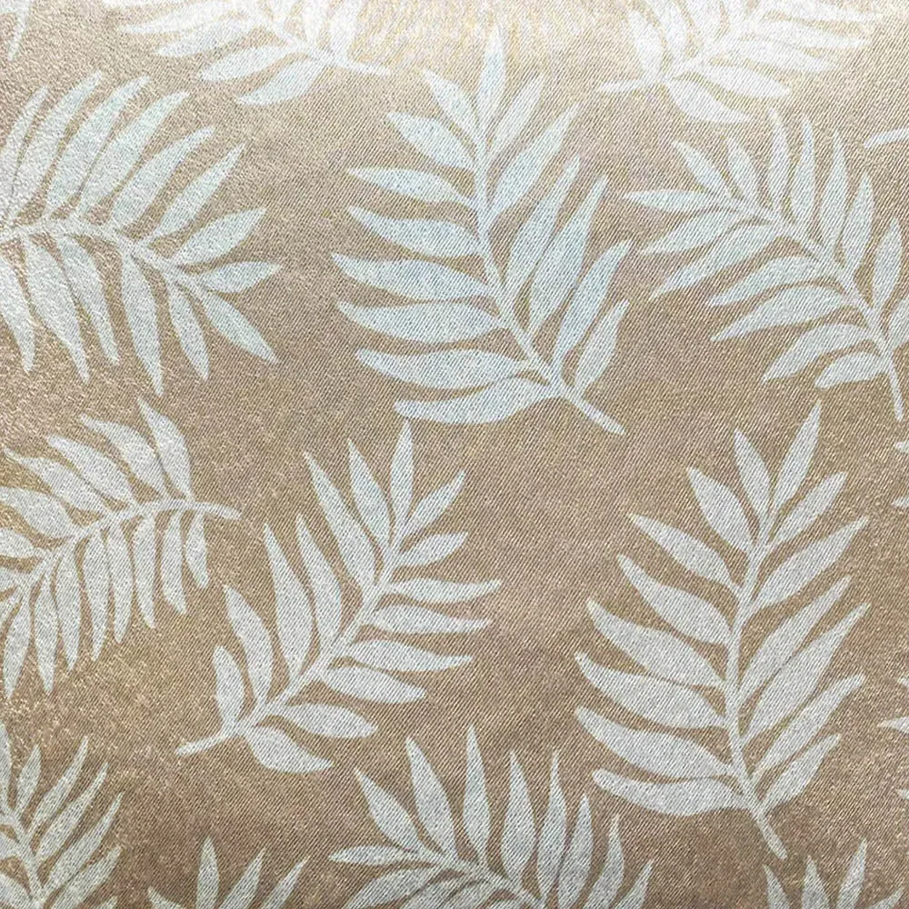 Oakland Leaf Print Blackout Eyelet Thermal Curtains - Latte