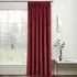 Oxford Thermal Blackout Pencil Pleat Door Curtain - Red, Velvet