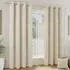 Royale Thermal Darkening Eyelet Curtains - Cream, Boucle