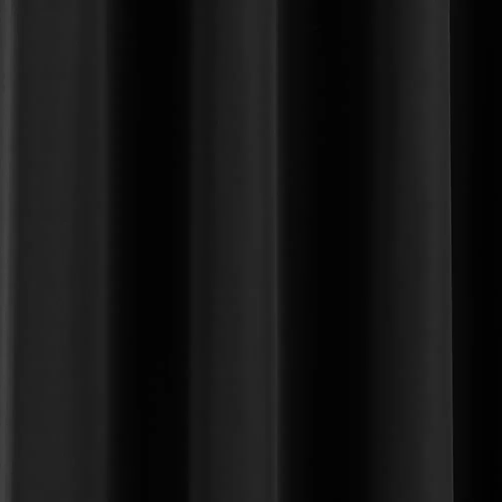 Supersoft Blackout Eyelet Thermal Curtains - Black, Polyester