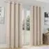 Supersoft Blackout Eyelet Thermal Curtains - Cream, Polyester