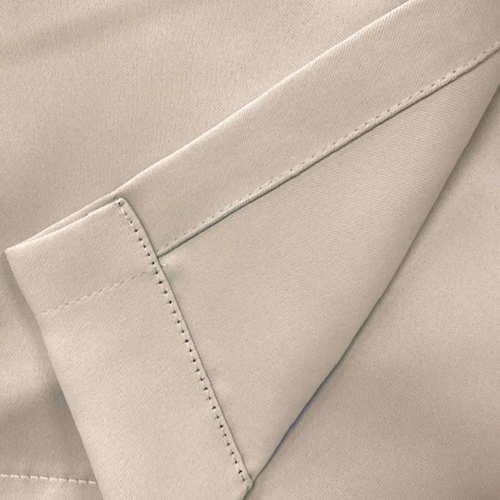 Supersoft Blackout Eyelet Thermal Curtains - Natural, Polyester