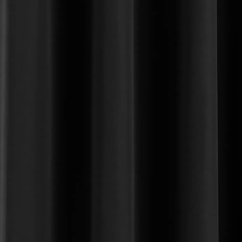 Supersoft Blackout Eyelet Thermal Door Curtain - Black