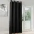 Supersoft Blackout Eyelet Thermal Door Curtain - Black