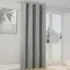 Supersoft Blackout Eyelet Thermal Door Curtain - Grey