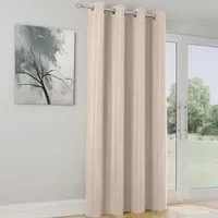 Supersoft Eyelet Thermal Door Curtain - Natural, Polyester
