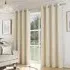 Tokyo Embossed Thermal Darkening Eyelet Curtains - Cream, Velvet