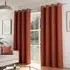 Tokyo Embossed Thermal Darkening Eyelet Curtains - Orange, Velvet