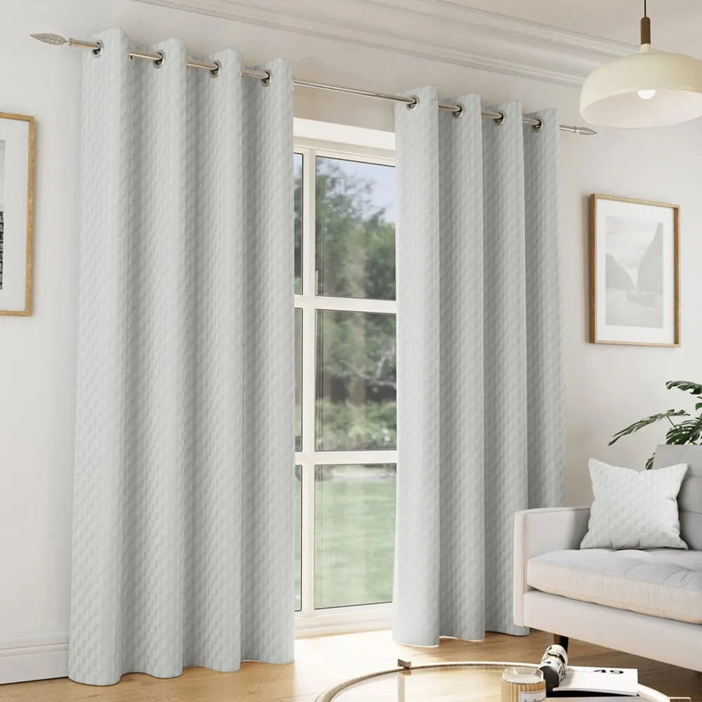 Tokyo Eyelet Curtains with Thermal Darkening - Grey, Velvet image