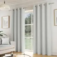 Tokyo Eyelet Curtains with Thermal Darkening - Grey, Velvet