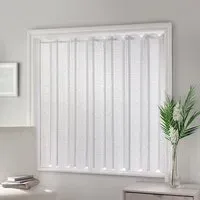 Vertical Pleated Parma Lace Blind - White