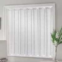 Vertical Pleated Parma Lace Blind - White