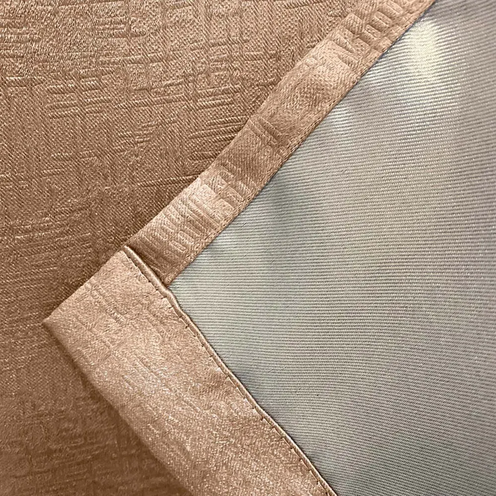 Vogue Thermal Blackout Eyelet Curtains - Brown, Polyester