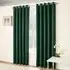 Vogue Thermal Blackout Eyelet Curtains - Green, Polyester