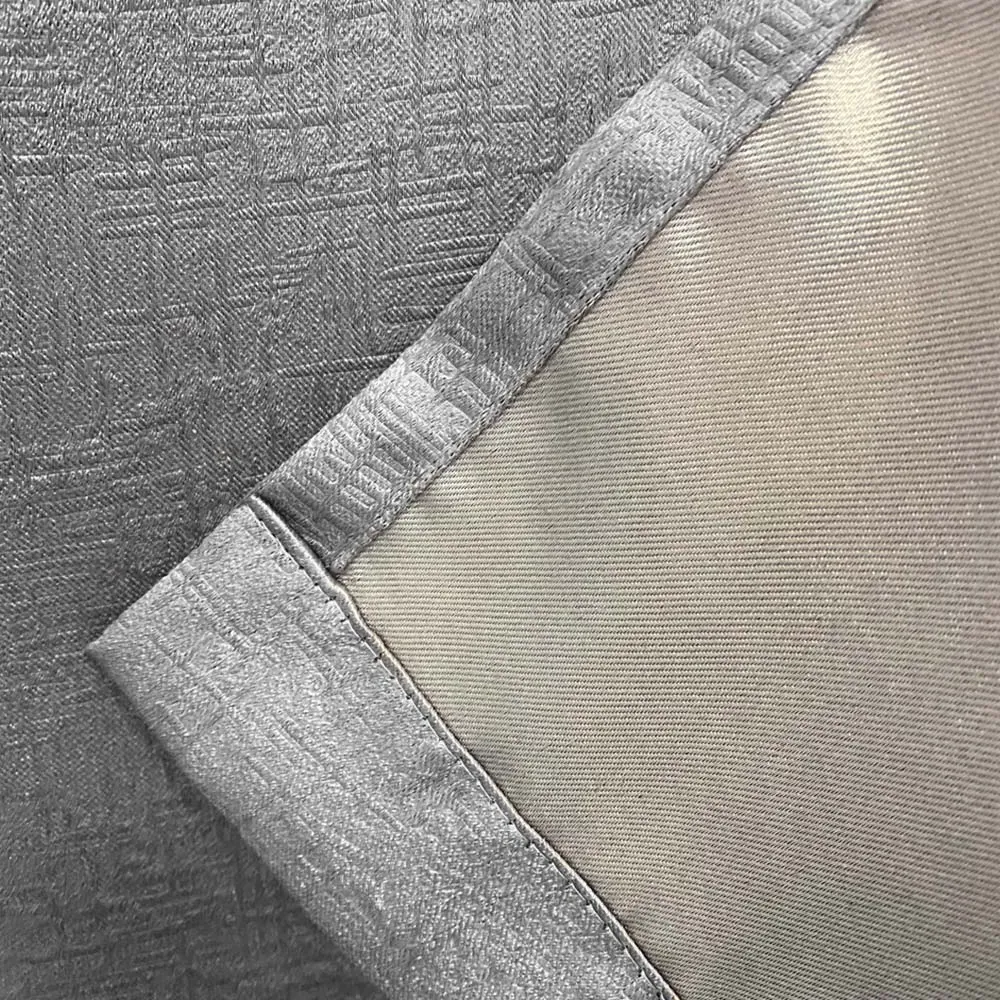 Vogue Thermal Blackout Eyelet Curtains - Grey, Polyester