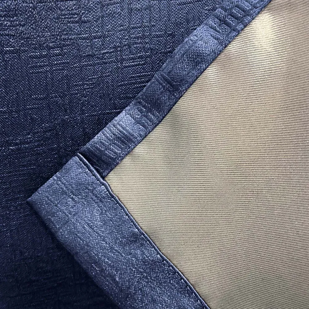 Vogue Thermal Blackout Eyelet Curtains - Navy, Polyester