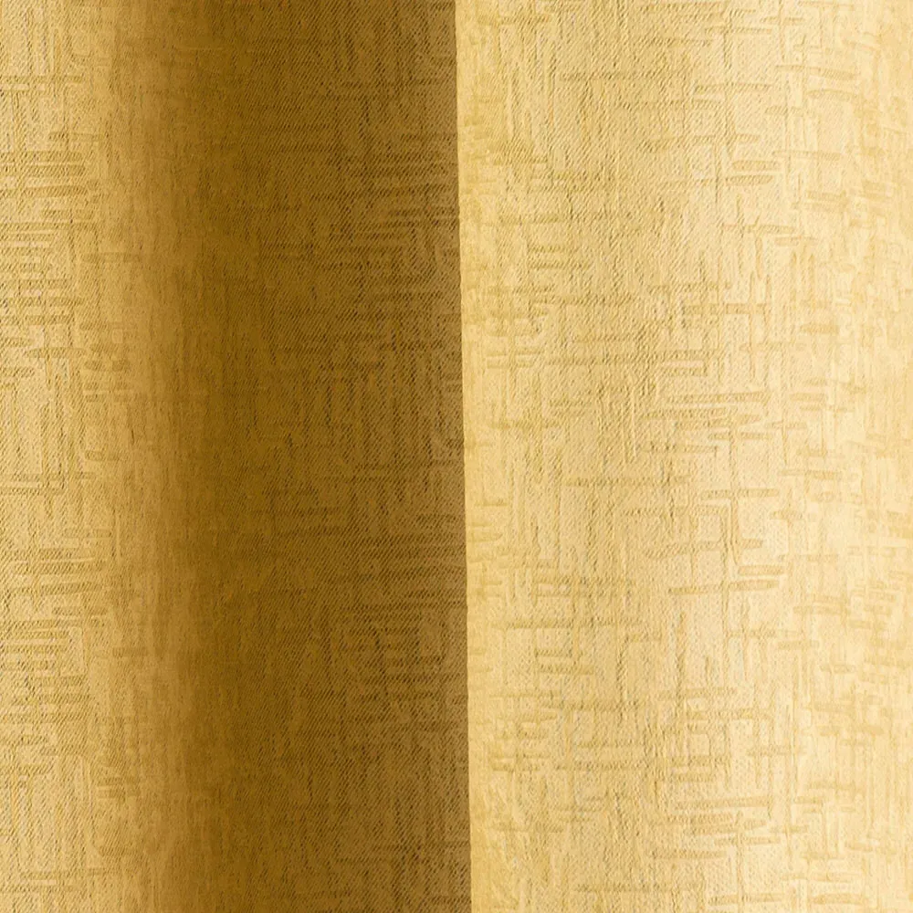 Vogue Thermal Blackout Eyelet Curtains - Ochre, Polyester