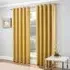 Vogue Thermal Blackout Eyelet Curtains - Ochre, Polyester