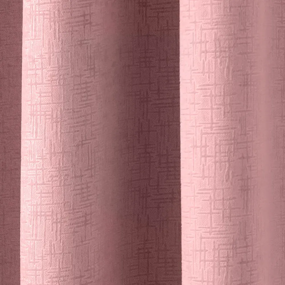 Vogue Thermal Blackout Eyelet Curtains - Pink, Polyester