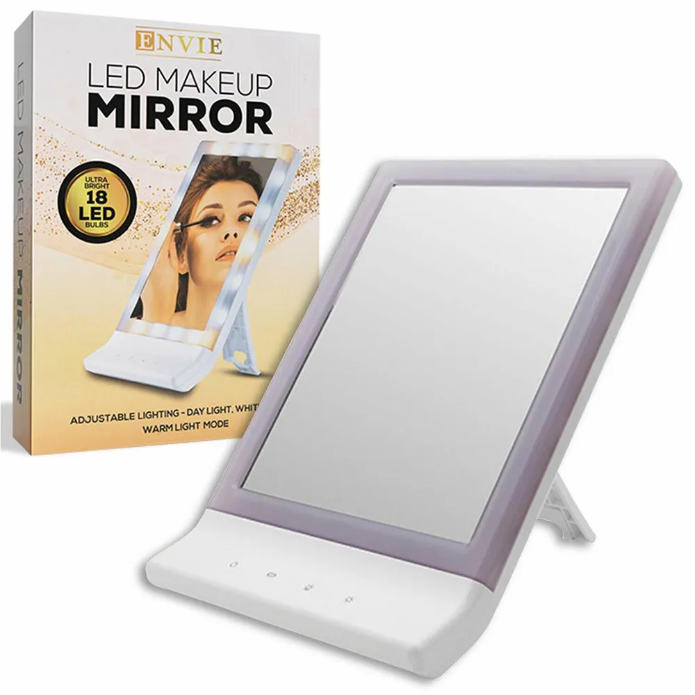 USB And Battery LED Multi-Light Beauty Mirror - White