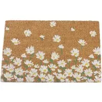 Astley Daisy Door Mat - Brown, Coir