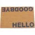 Astley Hello Goodbye Door Mat - Brown, Coir