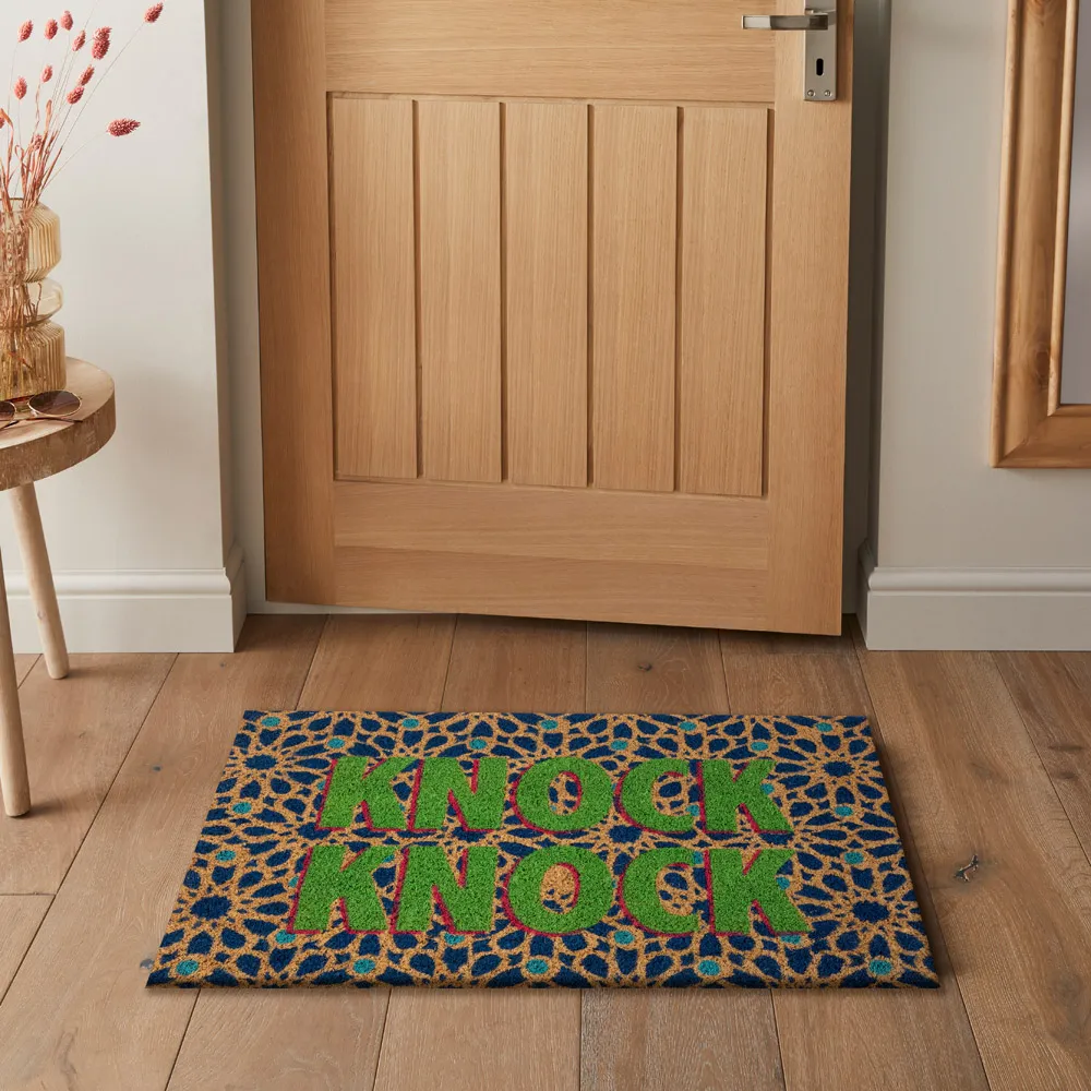 Astley Knock Knock Door Mat - Multi, Coir