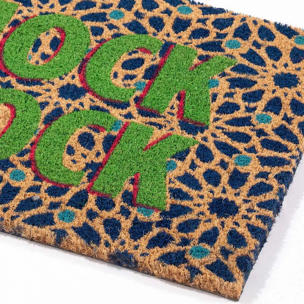Astley Knock Knock Door Mat - Multi, Coir