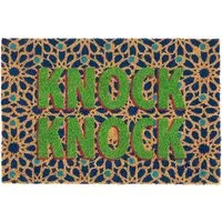 Astley Knock Knock Door Mat - Multi, Coir