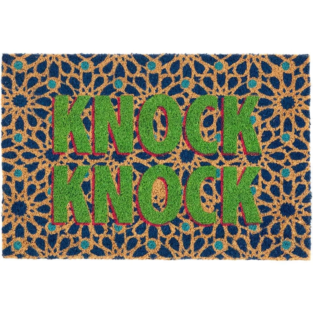 Astley Knock Knock Door Mat - Multi, Coir