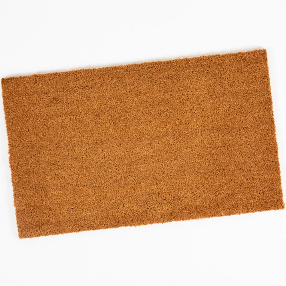 Astley Plain Door Mat 60 x 90cm - Brown, Coir