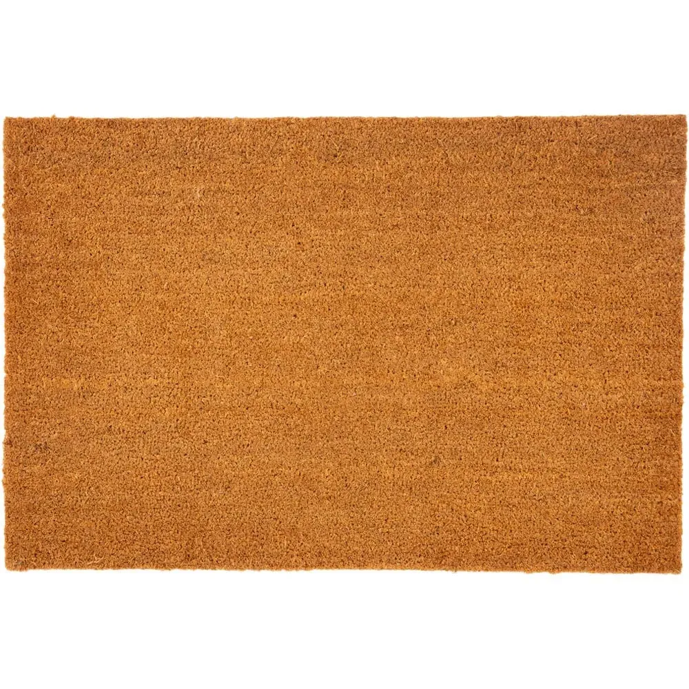Astley Plain Door Mat 60 x 90cm - Brown, Coir