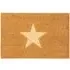 Astley Star Embossed Door Mat - Brown, Coir