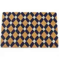 Astley Tile Door Mat - Brown, Coir