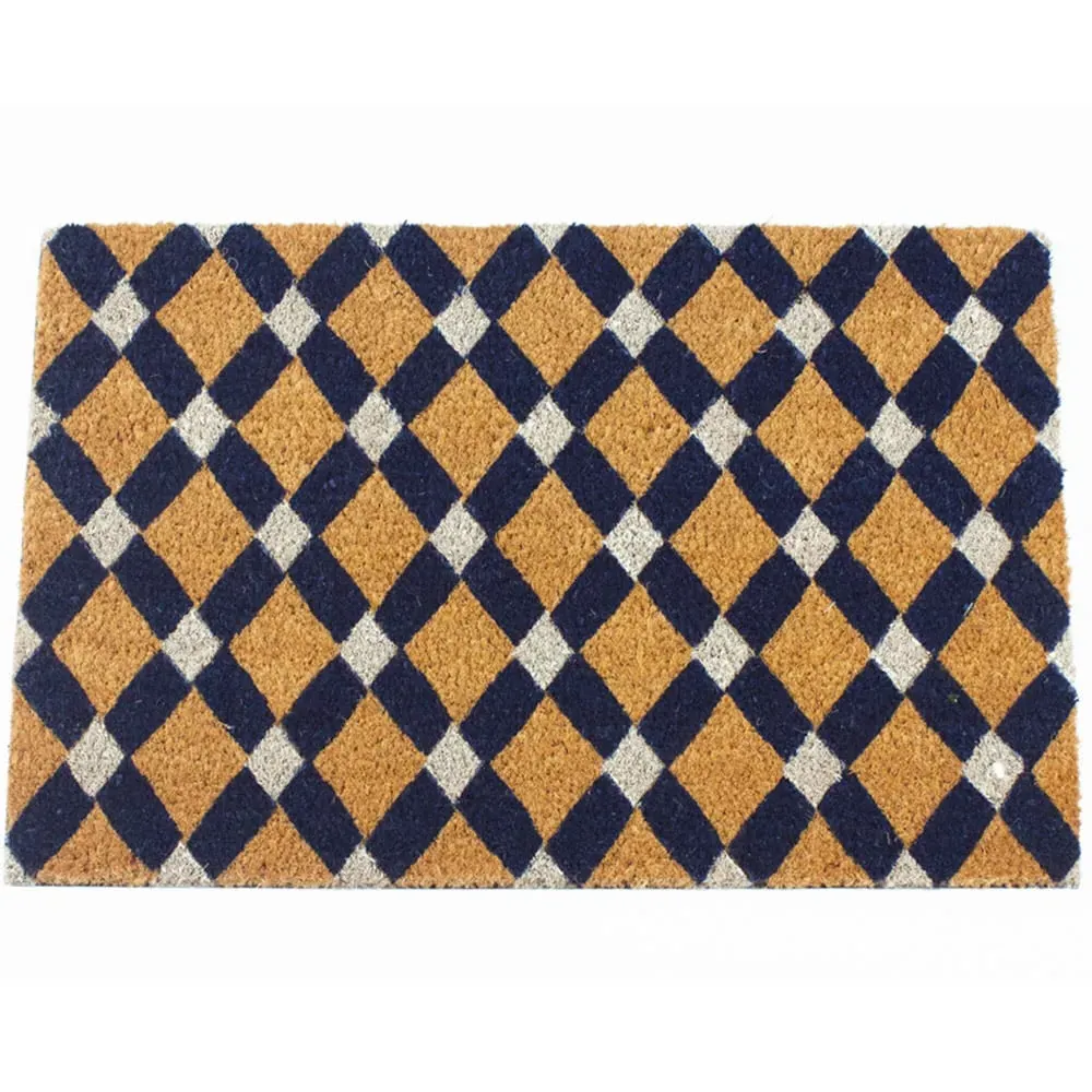 Astley Tile Door Mat - Brown, Coir