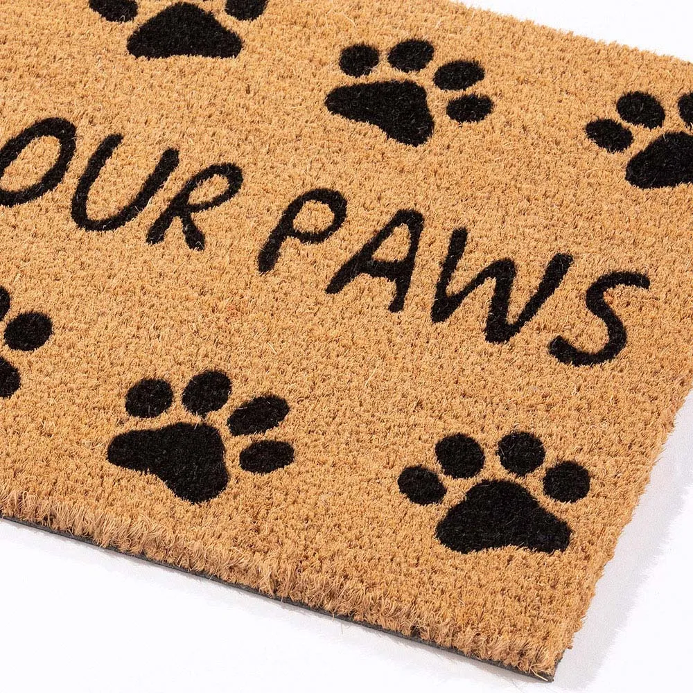 Astley Wipe Your Paws Door Mat - Brown, Coir