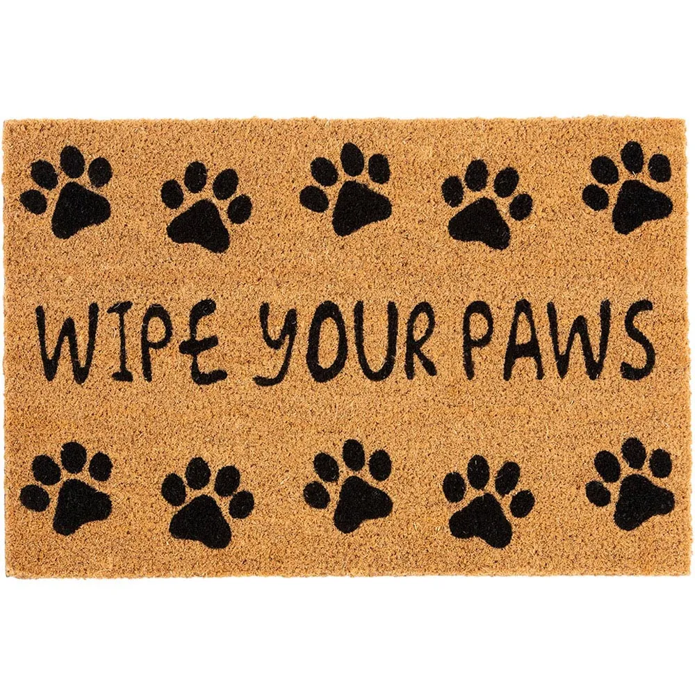 Astley Wipe Your Paws Door Mat - Brown, Coir