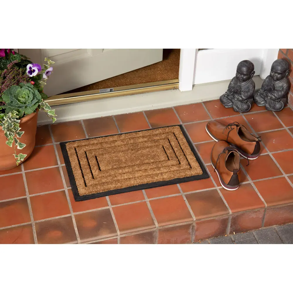 Chadderton Border Door Mat - Brown, Coir