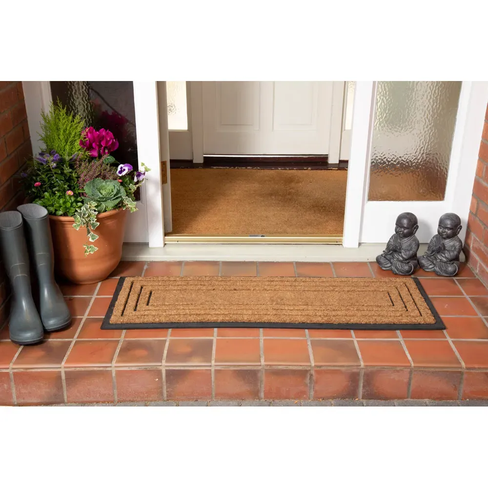 Chadderton Border Door Mat - Brown, Coir