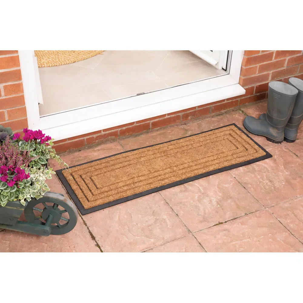 Chadderton Border Door Mat - Brown, Coir