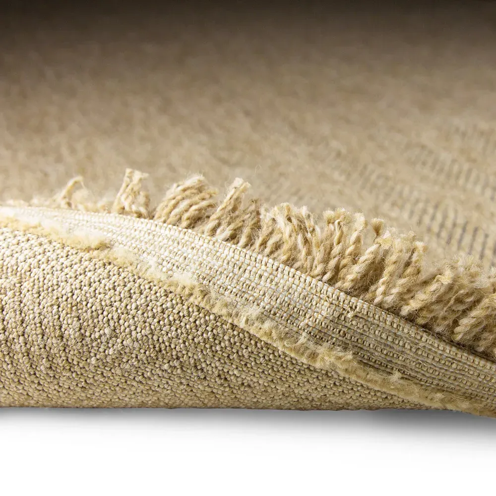 Jute Effect Herringbone Runner - Brown, Polypropylene