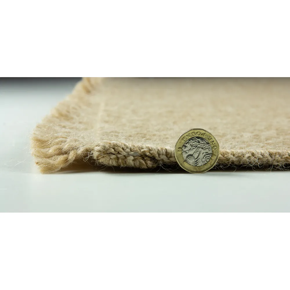 Jute Effect Twist Rug - Brown, Polypropylene