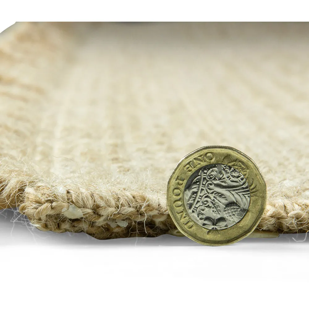 Jute Effect Weave Runner - Brown, Polypropylene