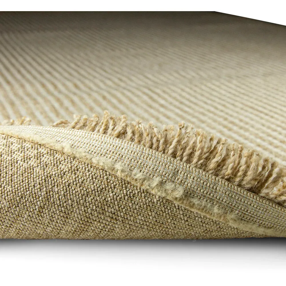 Jute Effect Weave Runner - Brown, Polypropylene